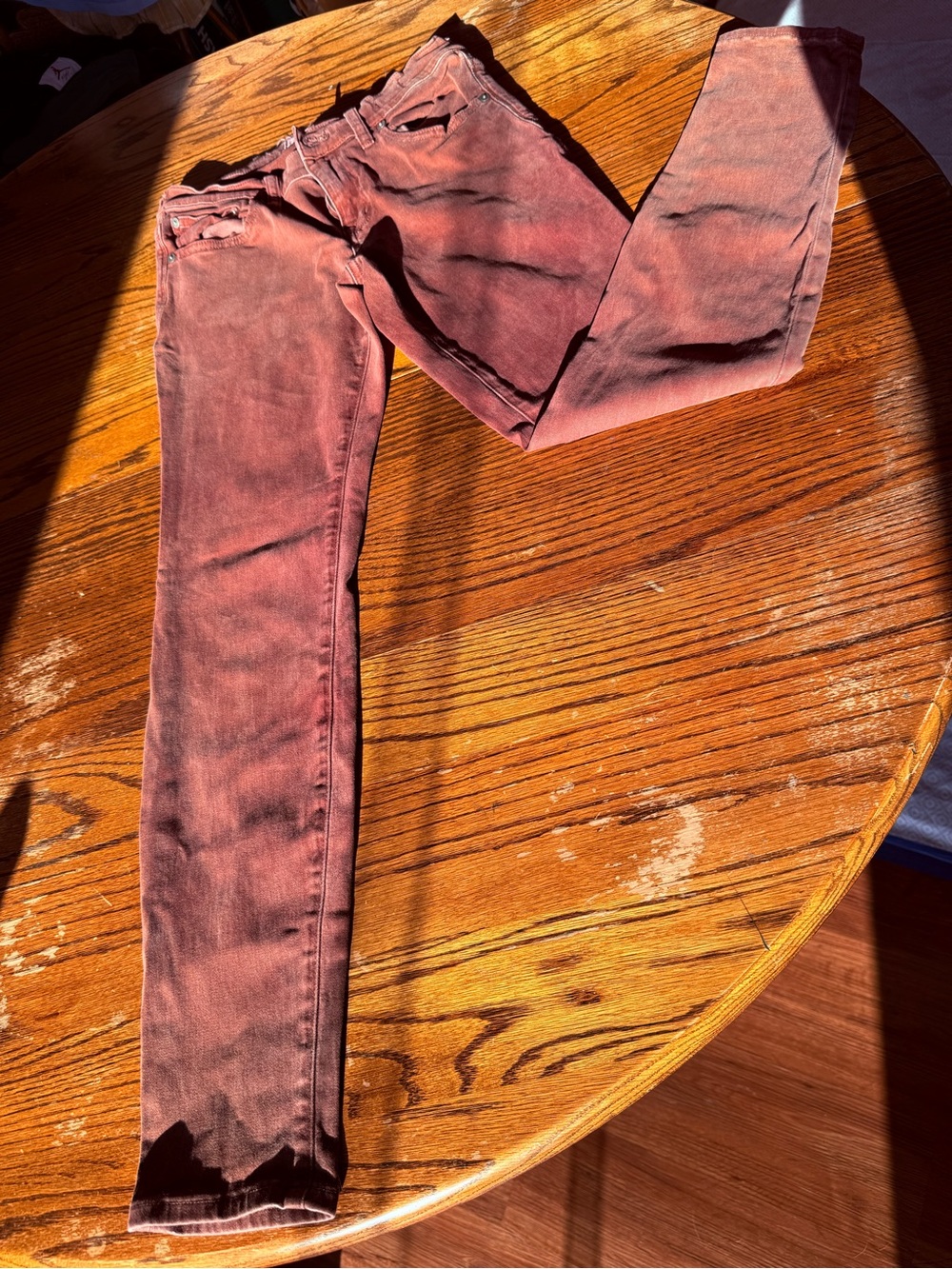 Madewell Skinny Jeans in Dusty Burgundy